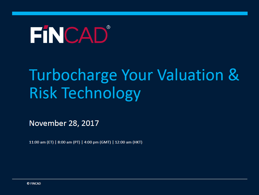 Turbocharge Your Valuation and Risk Technology
