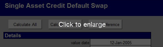 Single Asset Default Swap - Vanilla Screenshot